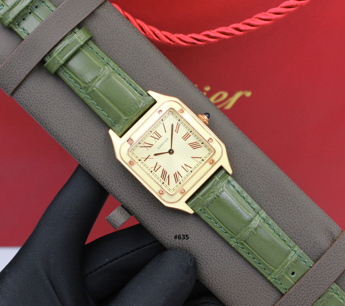 Cartier Dumont Retro Square Leather Watch (Premium Edition)