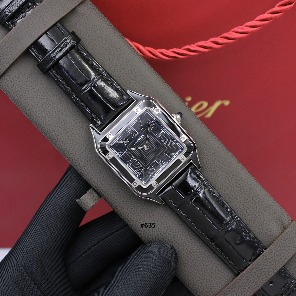 Cartier Dumont Retro Square Leather Watch (Premium Edition)