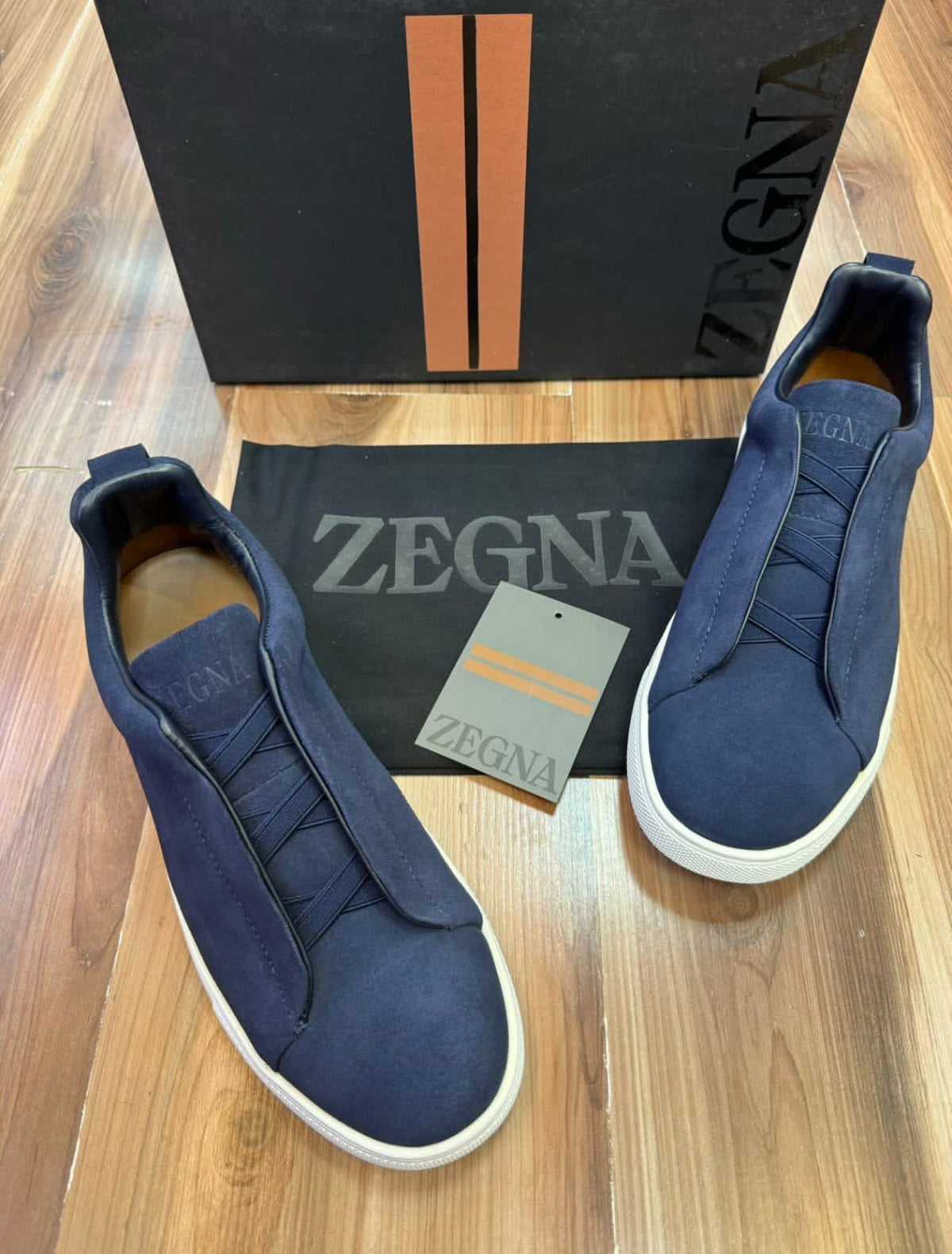 Zegna Triple Stitch Slip-On Sneakers