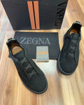 Zegna Triple Stitch Slip-On Sneakers