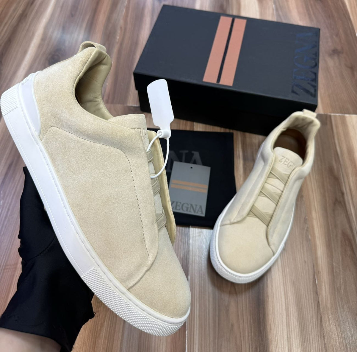 Zegna Triple Stitch Slip-On Sneakers