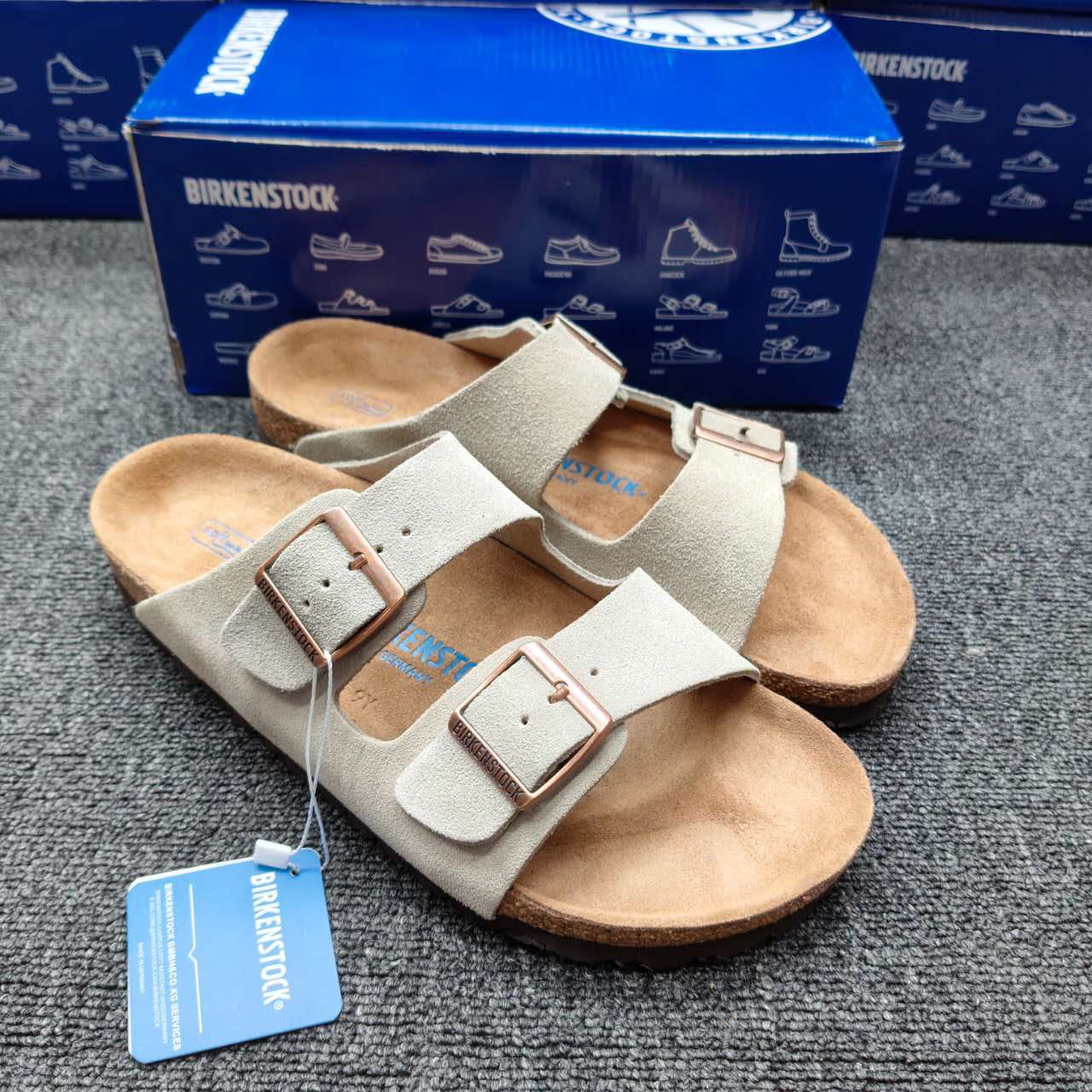 Birkenstock, Arizona suede soft bed